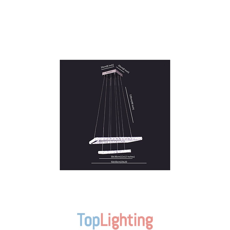 Modern Contemporary Crystal Metal Pendant Light