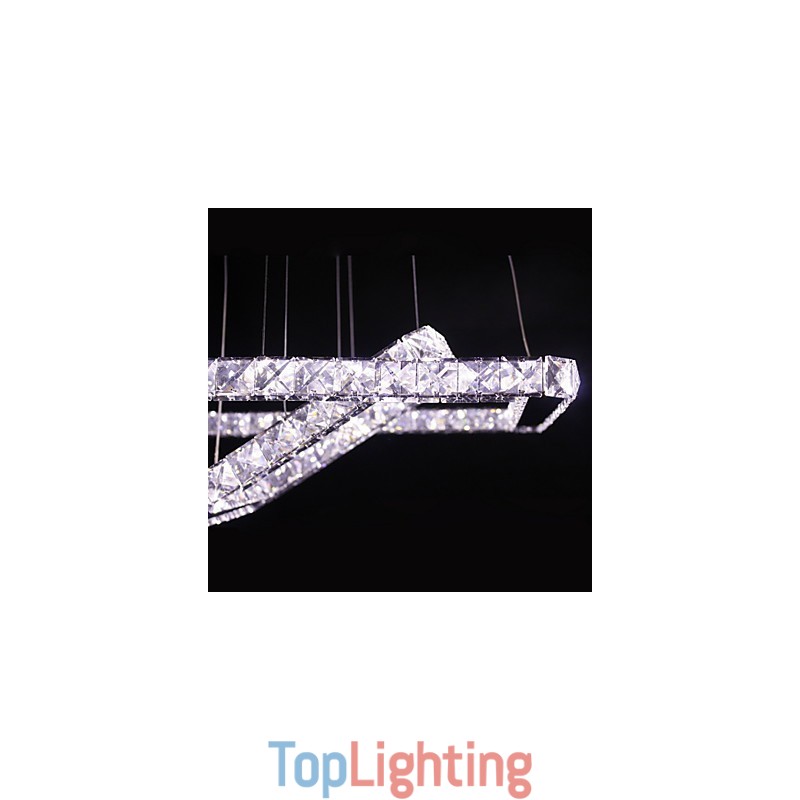 Modern Contemporary Crystal Metal Pendant Light