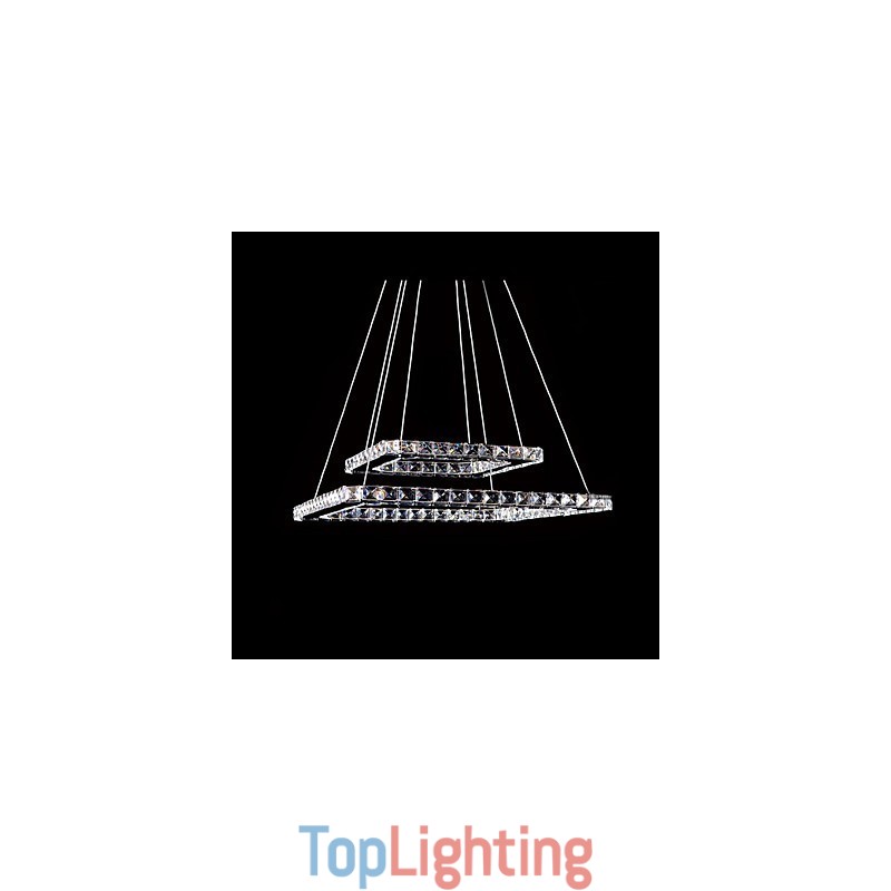 Modern Contemporary Crystal Metal Pendant Light