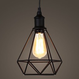 Amercian Small Steel Birdcage Pendant Vintage Retro DIY Drop Light Industrial Lighting Fixture for Home Decorate