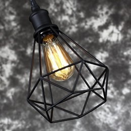 Amercian Small Steel Birdcage Pendant Vintage Retro DIY Drop Light Industrial Lighting Fixture for Home Decorate