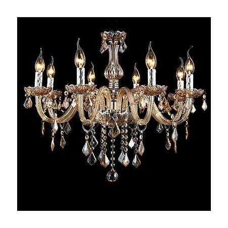 Luxury Crystal Candle Chandelier Amber Crystal Luxury Crystal Candle Chandelier Amber Crystal
