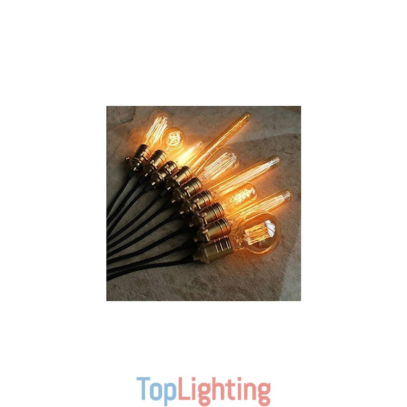 American Retro Minimalist Single Copper Chandelier Lamp