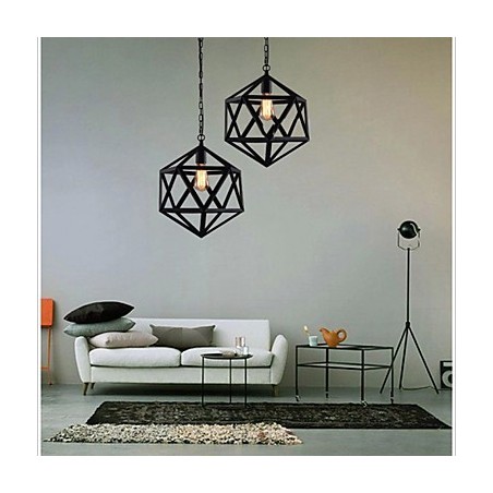 Retro industrial lamp droplight hexahedron artistic originality wrought iron Pendant Light Retro industrial lamp droplight hexahedron artistic originality wrought iron Pendant Light