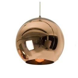 Creative Simple Glass Nordic Retro Electroplating Ball Pendant Lamp Light