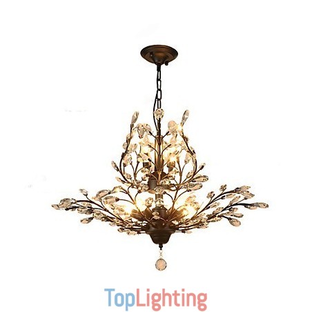 Vintage Crystal Flush Mount 7Lights Metal Painting Black OR Gold Vintage Crystal Flush Mount 7Lights Metal Painting Black OR Gold