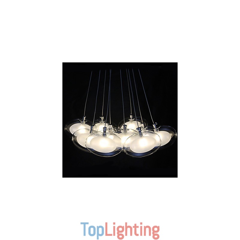 Modern Contemporary Chrome Metal Pendant Light