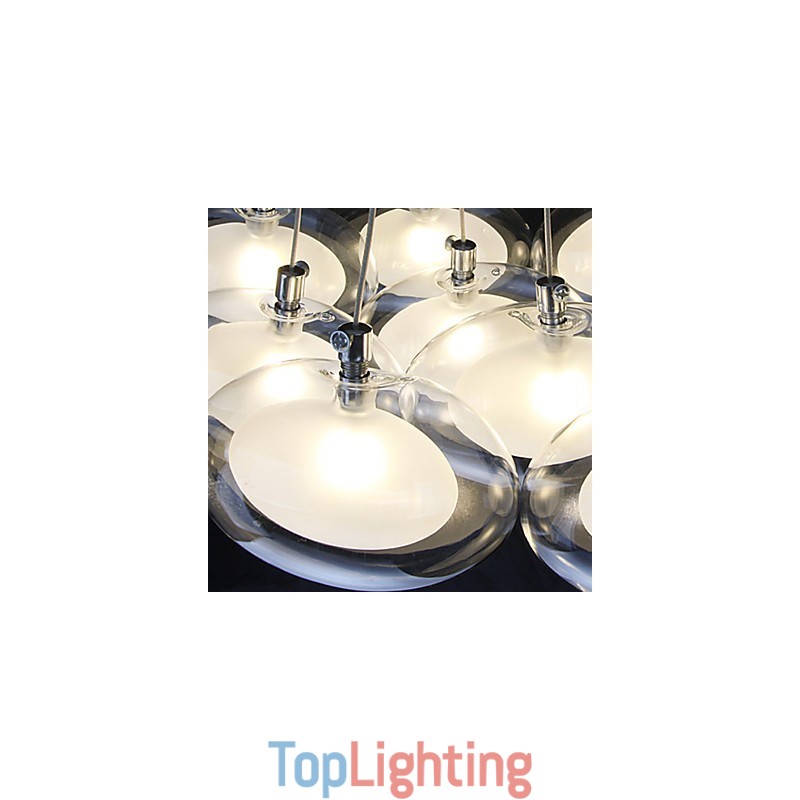 Modern Contemporary Chrome Metal Pendant Light
