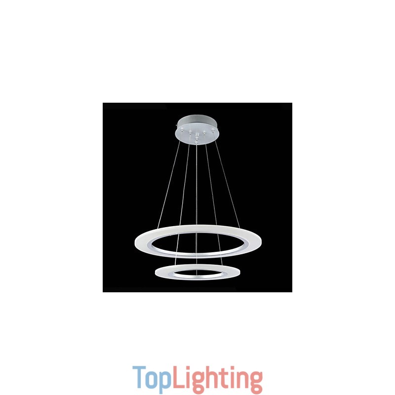 Modern Pendant Light Ceiling Hanging Chandelier Lamp Fixtures with 2 rings