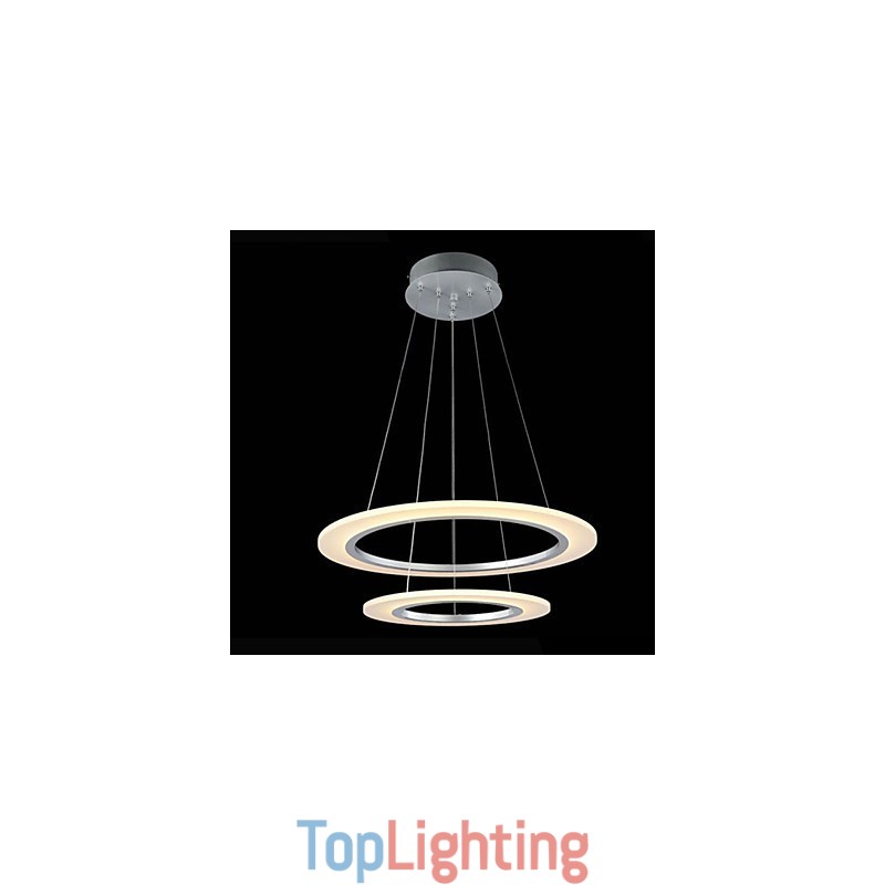 Modern Pendant Light Ceiling Hanging Chandelier Lamp Fixtures with 2 rings