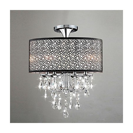 Modern Contemporary Drum Crystal Mini Style Chrome Chandelier Modern Contemporary Drum Crystal Mini Style Chrome Chandelier