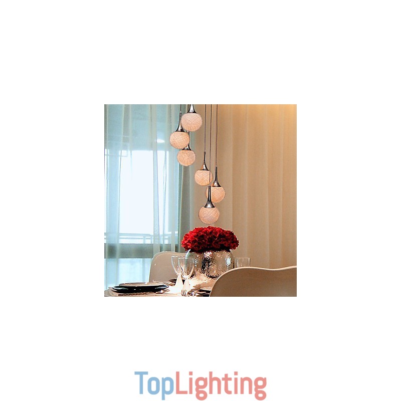 Modern Contemporary Globe Electroplated Metal Flush Mount