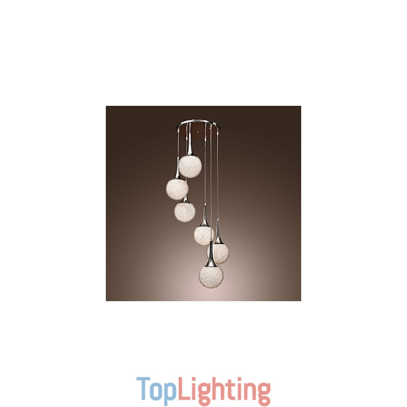 Modern Contemporary Globe Electroplated Metal Flush Mount