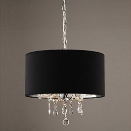 Modern Contemporary Drum Crystal Mini Style Chrome Chandelier