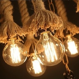 Vintage Painting Plastic Pendant Light