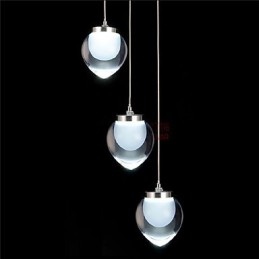 Modern Contemporary Chrome Metal Pendant Light