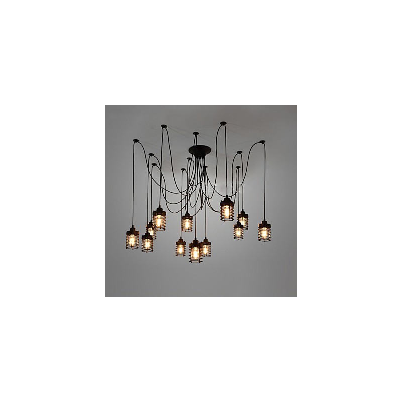 Vintage Edison Multiple Ajustable DIY Ceiling Lamp Light Pendant Lighting Chandelier Modern Chic Industrial Dining