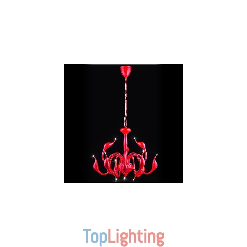 Modern Contemporary Candle Style Electroplated Metal Chandelier