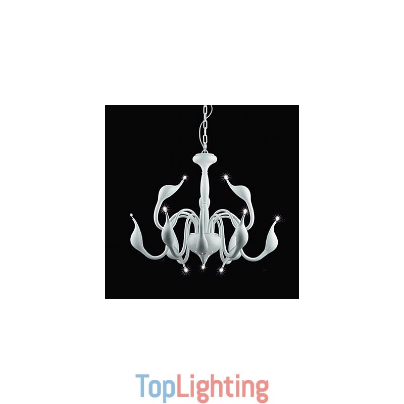 Modern Contemporary Candle Style Electroplated Metal Chandelier