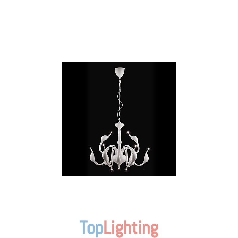 Modern Contemporary Candle Style Electroplated Metal Chandelier