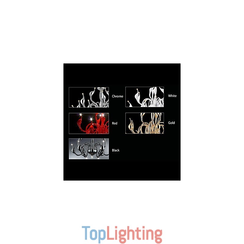 Modern Contemporary Candle Style Electroplated Metal Chandelier