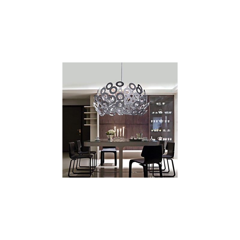 Modern Pendant Light in Circle Featured Lampshade