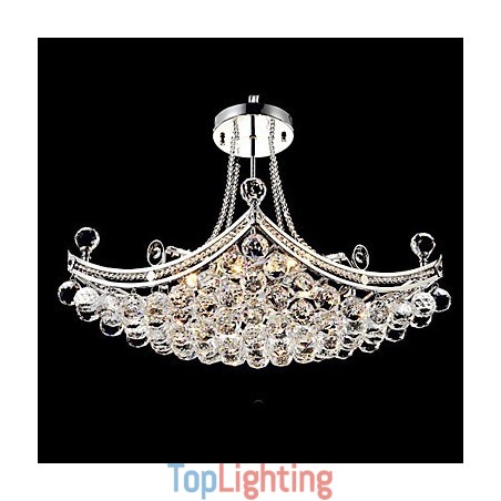 Modern Contemporary Crystal Electroplated Metal Pendant Light Modern Contemporary Crystal Electroplated Metal Pendant Light