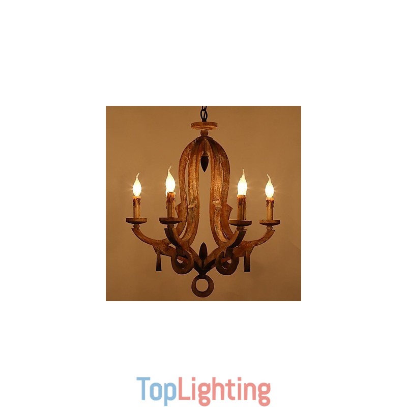 Vintage Retro Mini Style Painting Metal Chandelier