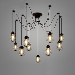 Vintage Edison Multiple Ajustable DIY Ceiling Lamp Light Pendant Lighting Chandelier Modern Chic Industrial Dining