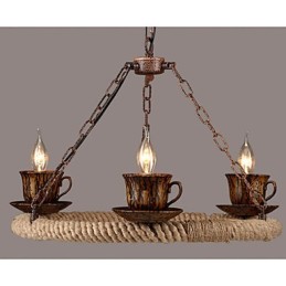 Ceramic Industry Wind Rope Chandelier RetroLron Chandelier Simple3