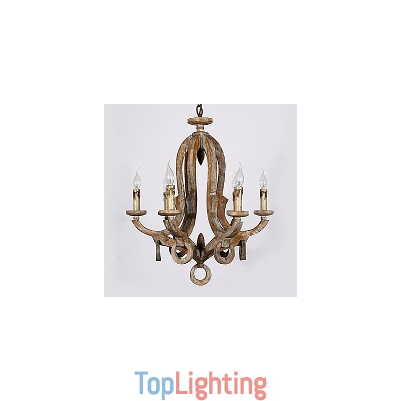 Vintage Retro Mini Style Painting Metal Chandelier