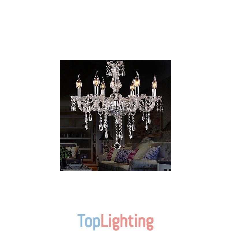 Traditional Classic Vintage Crystal Electroplated Crystal Chandelier