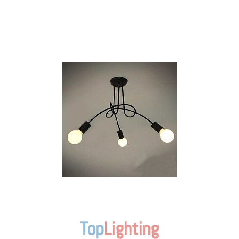 Modern Contemporary Painting Metal Chandelier
