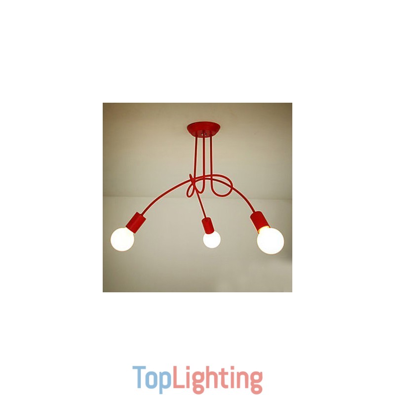 Modern Contemporary Painting Metal Chandelier