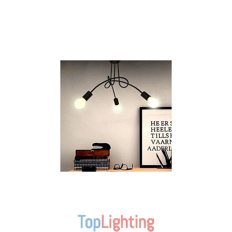 Modern Contemporary Painting Metal Chandelier