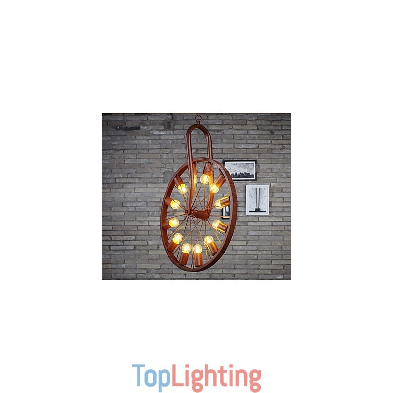 Retro Wheel Pendant To do The Old Industrial Hanging Lamp A
