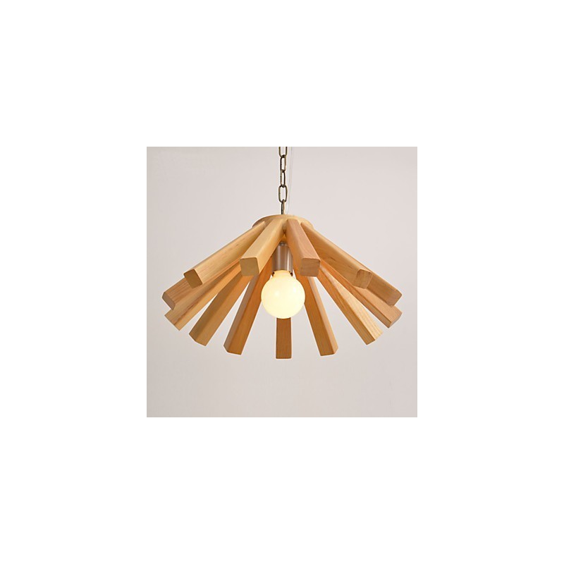 Retro Country Wood Bamboo Pendant Light