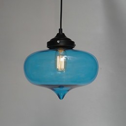 Bubble Design Pendant 1 Light with Transparent Shade
