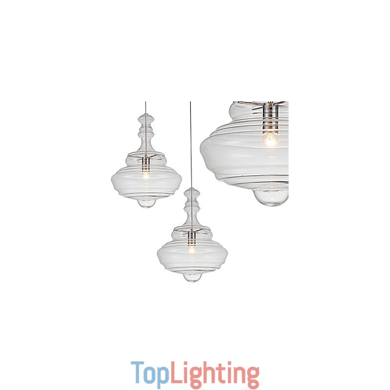 Artistic Pendant Lamp 1 Light Modern SimplicityColorless Clear Glass
