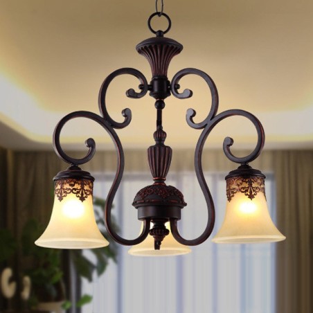 Vintage Country Island Painting Metal Chandelier Flush Mount Vintage Country Island Painting Metal Chandelier Flush Mount