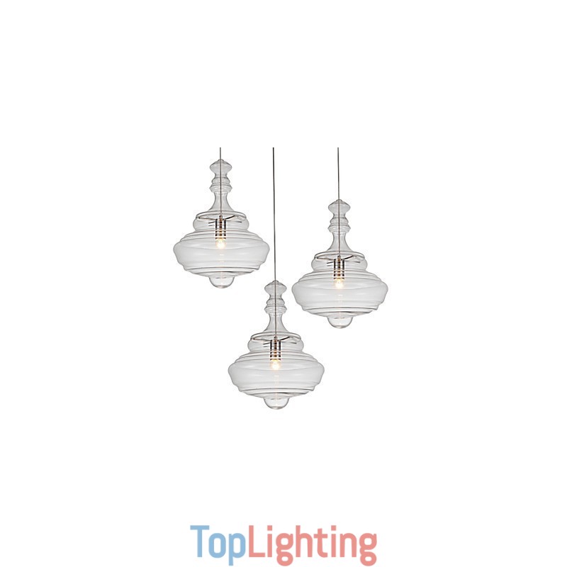 Artistic Pendant Lamp 1 Light Modern SimplicityColorless Clear Glass
