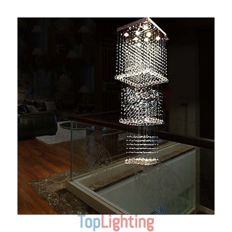 Ceiling Crystal Pendant Lamps Lighting 8 Lights Modern Luxurious Silver Canpoy K9 Clear Crystal Fixtures Ceiling Crystal Pendant Lamps Lighting 8 Lights Modern Luxurious Silver Canpoy K9 Clear Crystal Fixtures