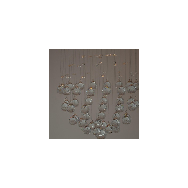Traditional Classic Crystal Chrome Metal Flush Mount