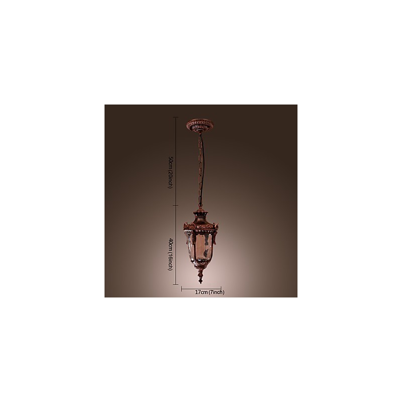Antique Inspired Pendant Light with 1 Light