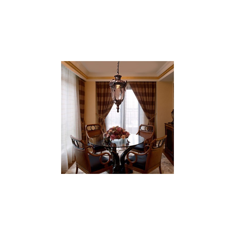 Antique Inspired Pendant Light with 1 Light