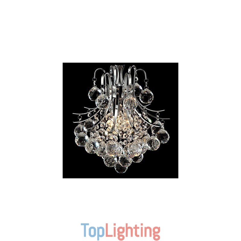 Modern Contemporary Crystal Chrome Chandelier Pendant Light