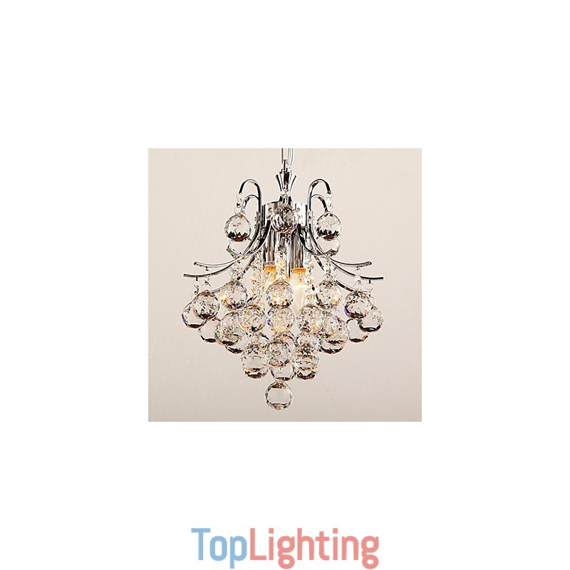 Modern Contemporary Crystal Chrome Chandelier Pendant Light