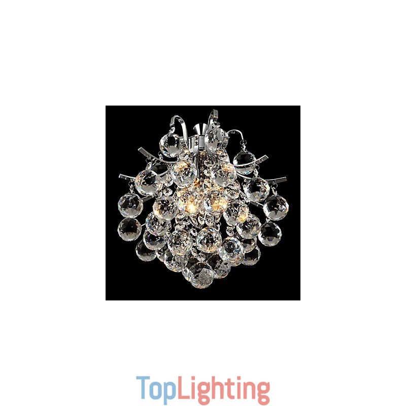 Modern Contemporary Crystal Chrome Chandelier Pendant Light