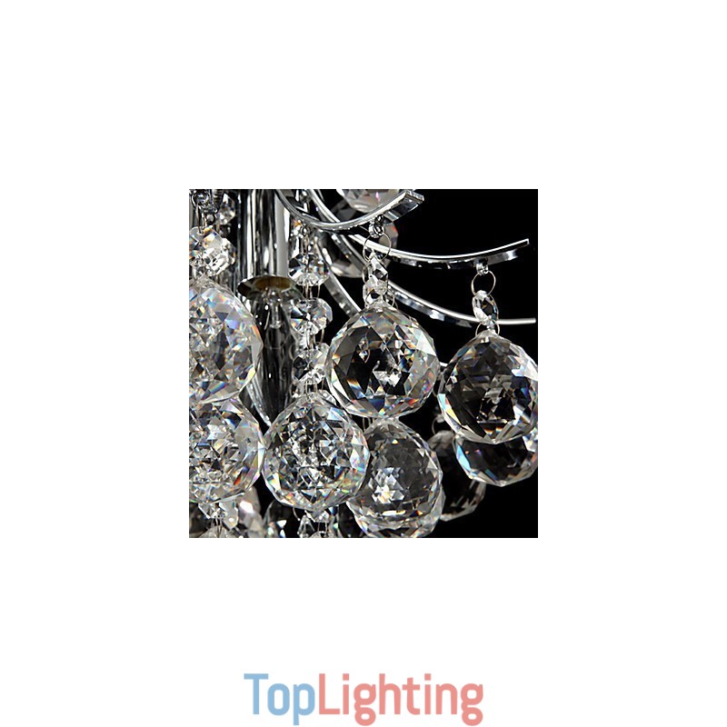 Modern Contemporary Crystal Chrome Chandelier Pendant Light