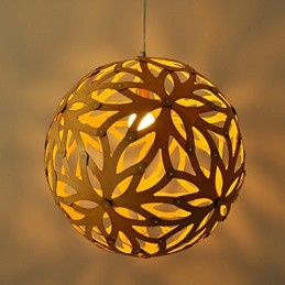Retro Country Wood Bamboo Pendant Light